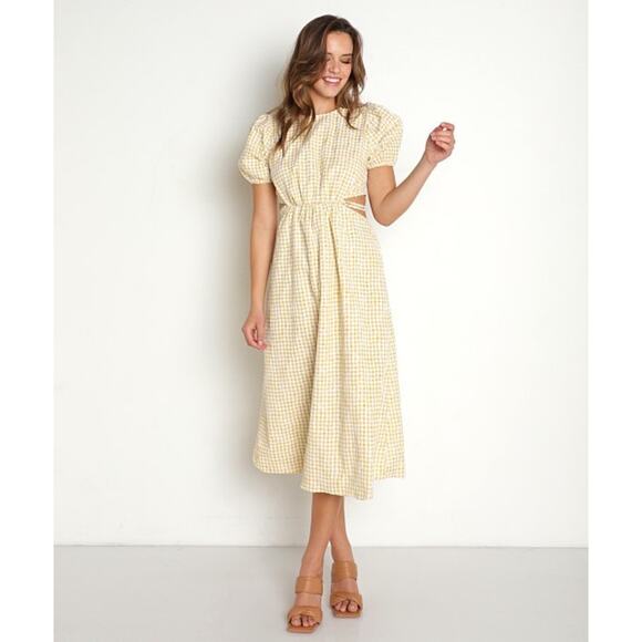 NWT En‎ Saison Kanika Cutout Midi Dress - Picture 1 of 9